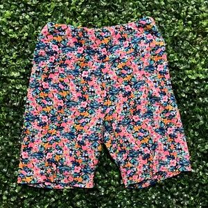 Flower biker shorts